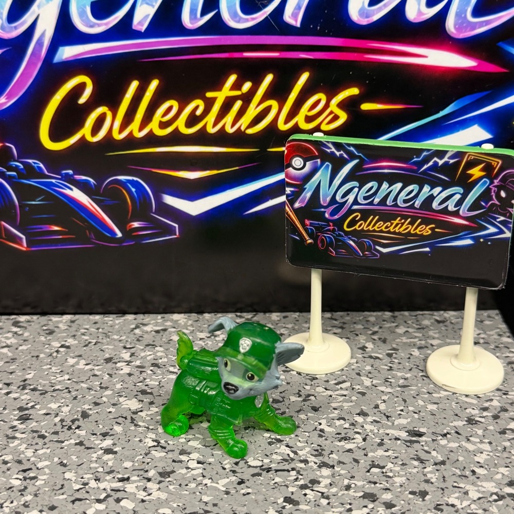 Paw Patrol Rocky Translucent Green Figure Spin Master 10408HKF Miniature Toy